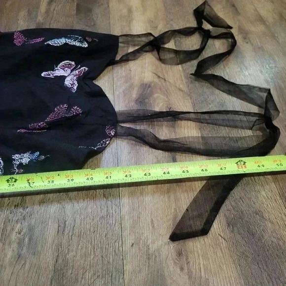 NWT Butterfly Embroidered Floral Tulle Dress Size Medium - Picture 7 of 13